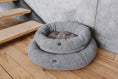 Load image into Gallery viewer, Pet Beds Premium Chester & Lee | Furry Gray Donut Dog Bed
