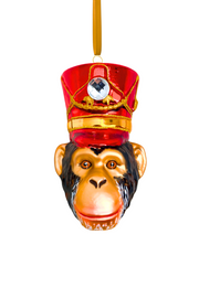 KRG Chimpanzee Head Polish Glass Ornament 