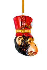 KRG Chimpanzee Head Polish Glass Ornament 