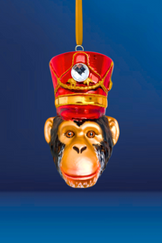 KRG Chimpanzee Head Polish Glass Ornament 