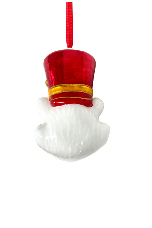 KRG Polar Bear Head Polish Glass Ornament 