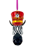 Load image into Gallery viewer, KRG Zebra Head Polish Glass Ornament
