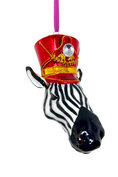 Load image into Gallery viewer, KRG Zebra Head Polish Glass Ornament
