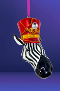 Load image into Gallery viewer, KRG Zebra Head Polish Glass Ornament
