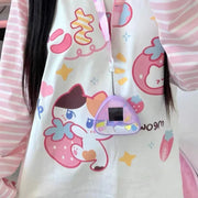 Kawaii Harajuku Strawberry Cat Shirt 