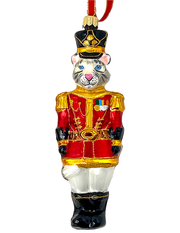 KRG White Tiger Body Polish Glass Ornament 