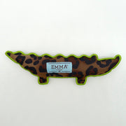 Animal print denim crocodile dog toy