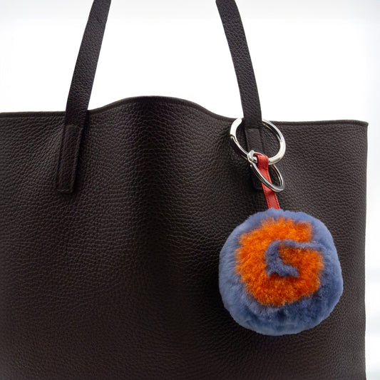 Custom faux fur dog poop bag holder