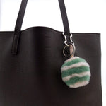 Colored faux fur dog poop bag holder