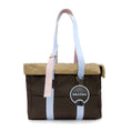 Load image into Gallery viewer, Brown nylon dog carrier bag with removable quilted lining
