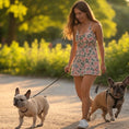 Load image into Gallery viewer, Stylish Leather AirTag Dog Collar - Turquoise - Davie
