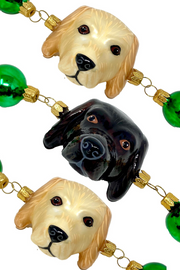 Labrador Dog Glass Tree Garland 