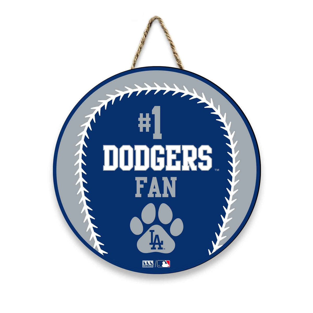 Los Angeles Dodgers Baseball Shape Sign