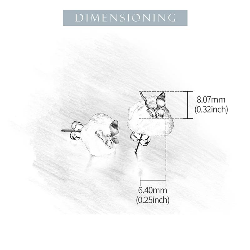 Aquamarine Butterfly Earrings