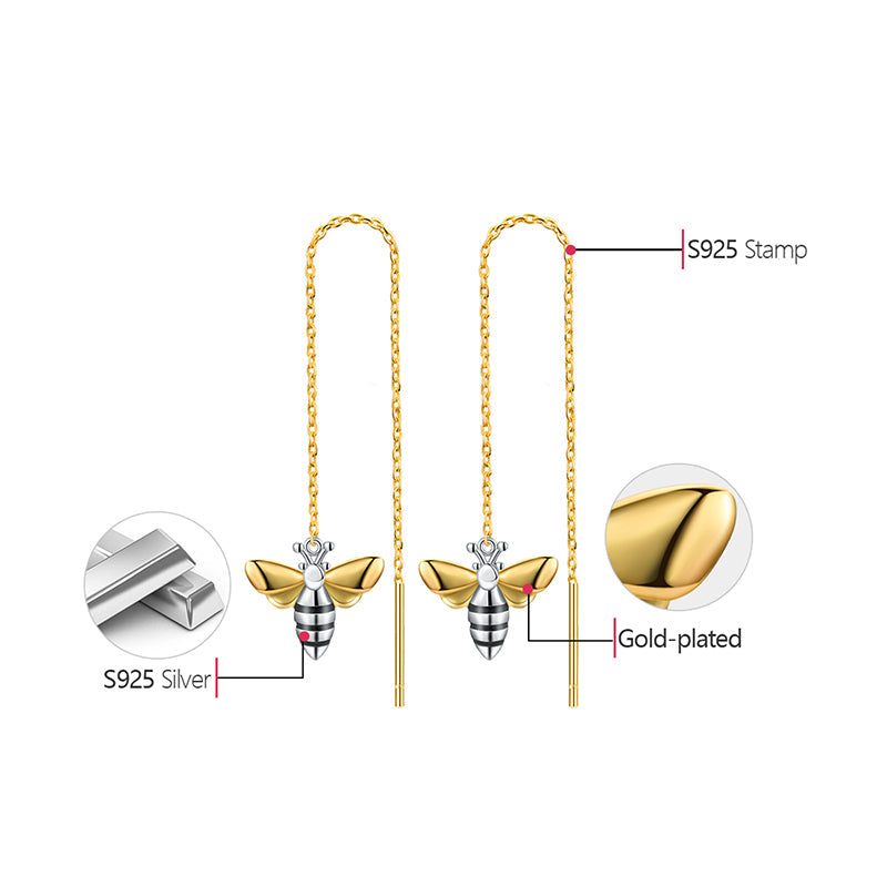 Bee Threader Earrings