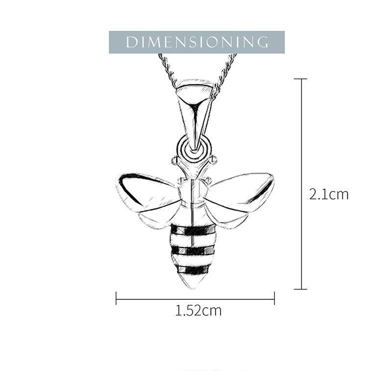 Bee Necklace- 925 Sterling Silver