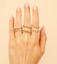 Load image into Gallery viewer, OLIVE & CHAIN Diamond Link Ring - Two-Tone Gold, 5.5
