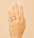 Load image into Gallery viewer, OLIVE & CHAIN Diamond Oval Pinky Ring - Yellow Gold, 6.0
