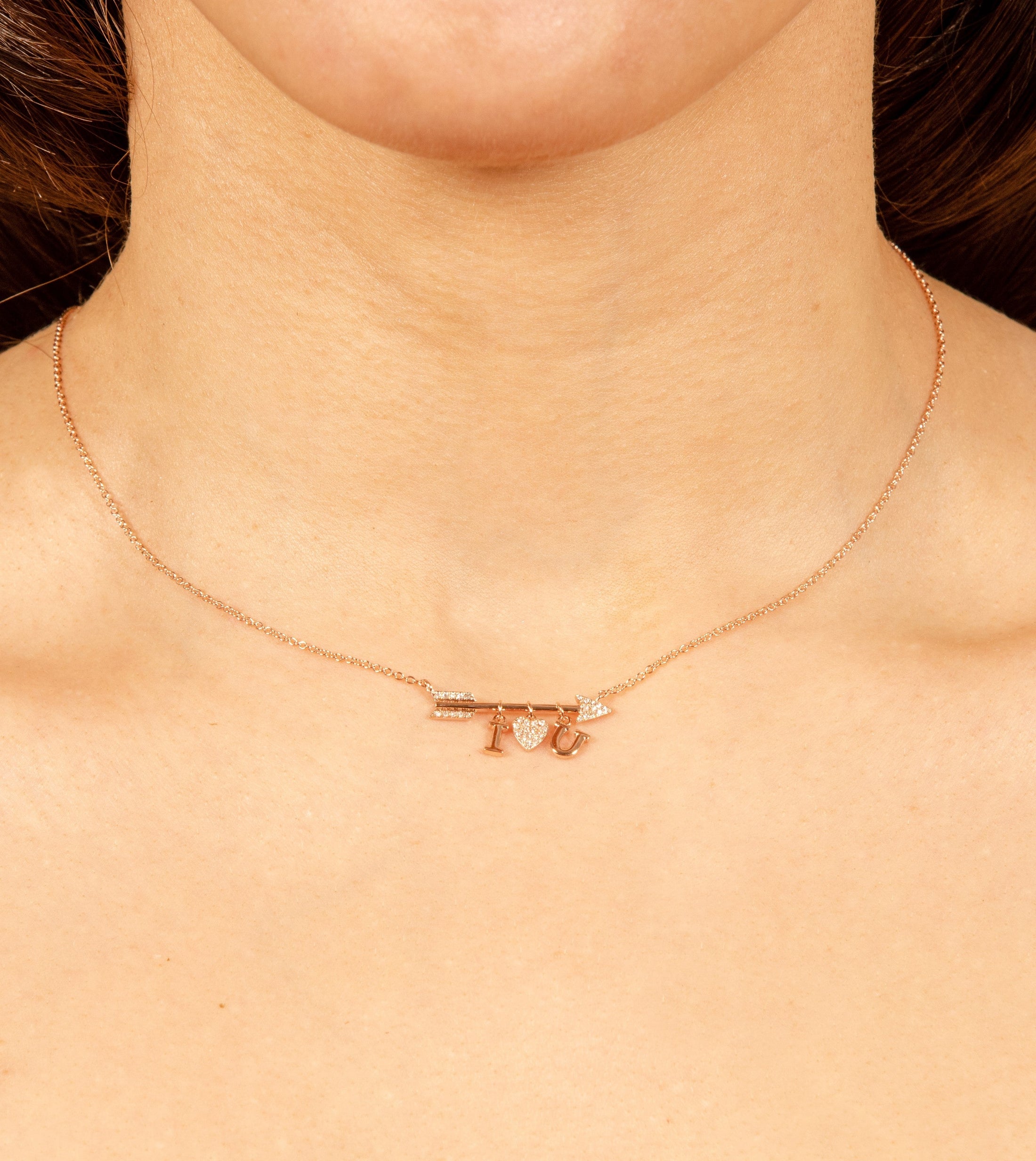 OLIVE & CHAIN Diamond I LOVE YOU Necklace