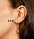 Load image into Gallery viewer, OLIVE & CHAIN Diamond Slim Hoop Earring - White Gold, Jumbo
