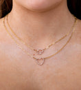 Load image into Gallery viewer, OLIVE & CHAIN Diamond Heart Connector Clasp - White Gold, 15mm
