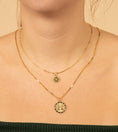 Load image into Gallery viewer, OLIVE & CHAIN Diamond Zodiac Medallion Charm Necklace - Yellow Gold, Aries, 20" Cable
