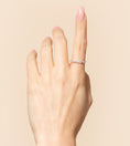 Load image into Gallery viewer, OLIVE & CHAIN Baguette & Round Diamond Cluster Band - Yellow Gold, 6.5
