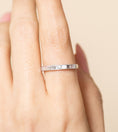 Load image into Gallery viewer, OLIVE & CHAIN Diamond Baguette Milgrain Channel Set Band - Yellow Gold, 7.5
