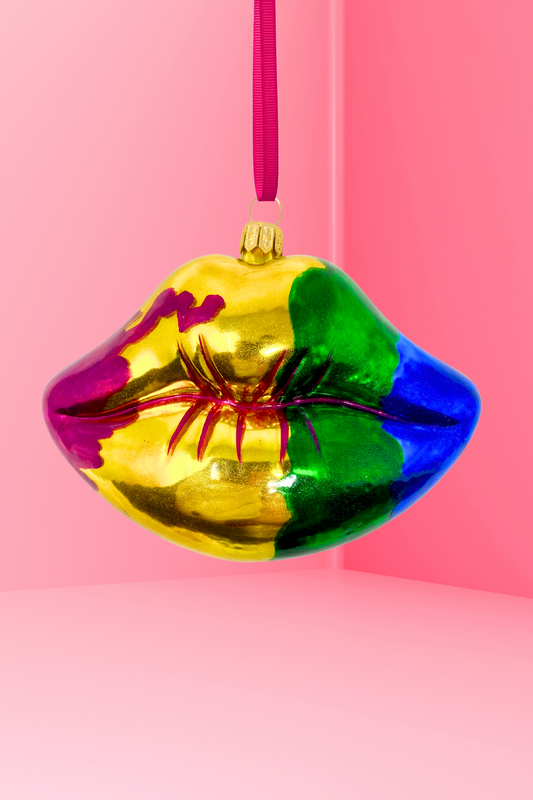 Lips of Love Polish Glass Ornament
