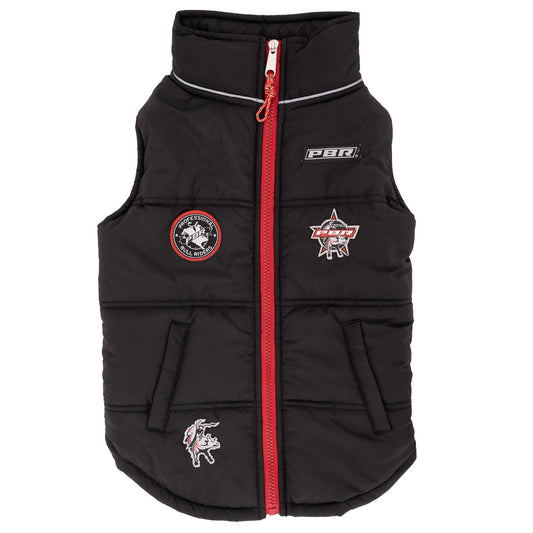 PBR Official Dog Puffer Vest  ZipUp Insulated Pet Coat luxury boutique pet product from Southlake Paws