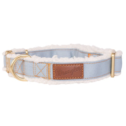 Wrangler® Denim and Sherpa Dog Collar – Light Wash