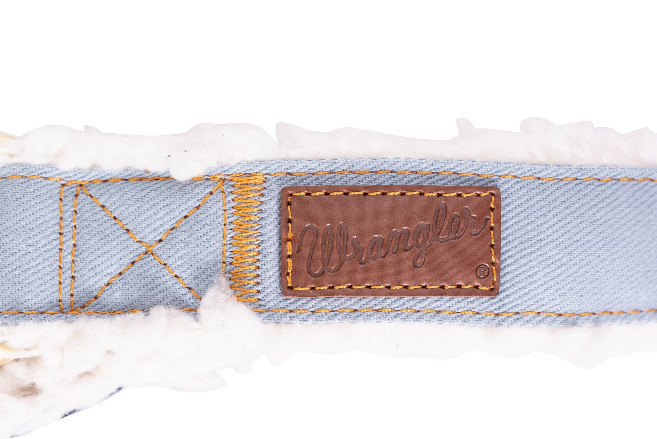 Wrangler® Denim and Sherpa Dog Collar – Light Wash