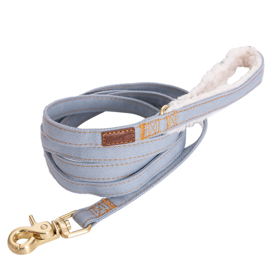 Wrangler® Denim and Sherpa Dog Lead – Light Wash