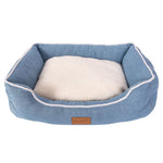 Wrangler® Sherpa Rope-Trimmed Cuddler Box Bed - Light Wash