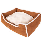 Wrangler® Faux Suede Sherpa Trimmed Cuddler Box Bed