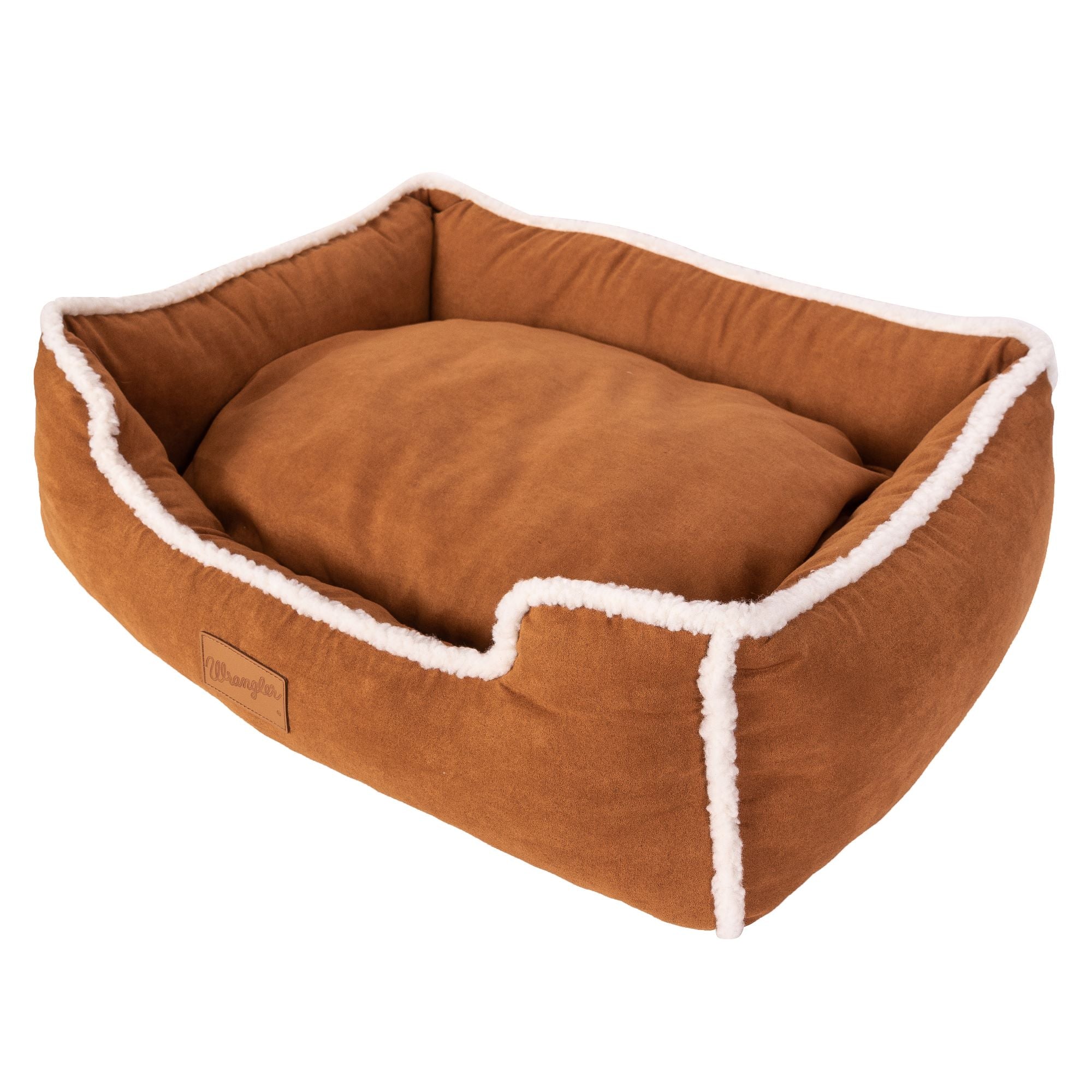 Wrangler® Faux Suede Sherpa Trimmed Cuddler Box Bed