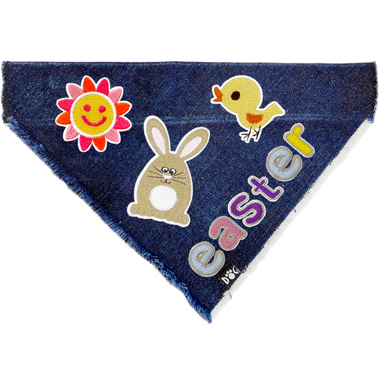 Easter Denim Bandana for dogs