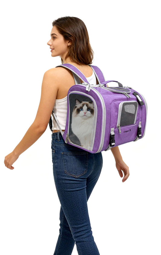 Mr. Peanut's Monterey Series Airline Compliant Horizontal Backpack Pet Carrier - Southlake Paws