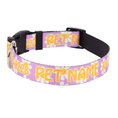Load image into Gallery viewer, Personalized Lavender Daisy Dog Collar
