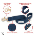 Load image into Gallery viewer, Fabric Dog Leash - Blue
