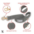 Load image into Gallery viewer, Fabric Dog Leash - Grey
