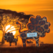 Animal print denim lion dog toy