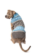 Load image into Gallery viewer, Light Blue Fair Isle Dog Sweater
