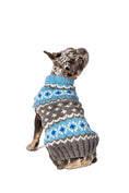 Load image into Gallery viewer, Light Blue Fair Isle Dog Sweater
