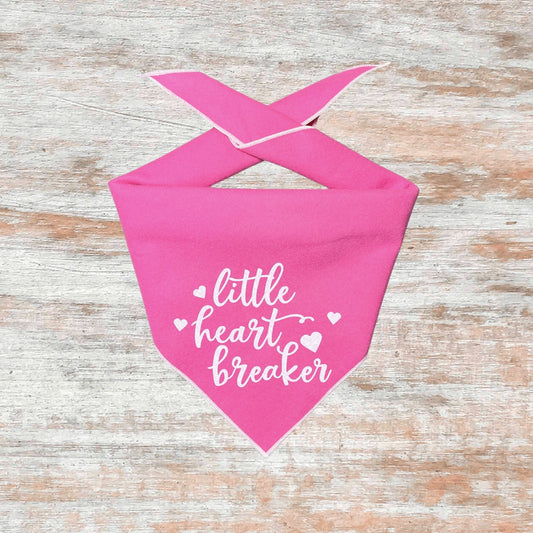Little Heart Breaker Pink Dog Bandana