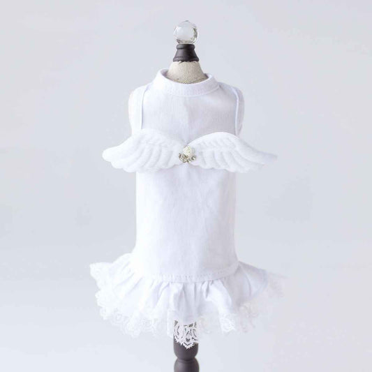 Hello Doggie Lil' Angel Dog Cotton Crystal Dress