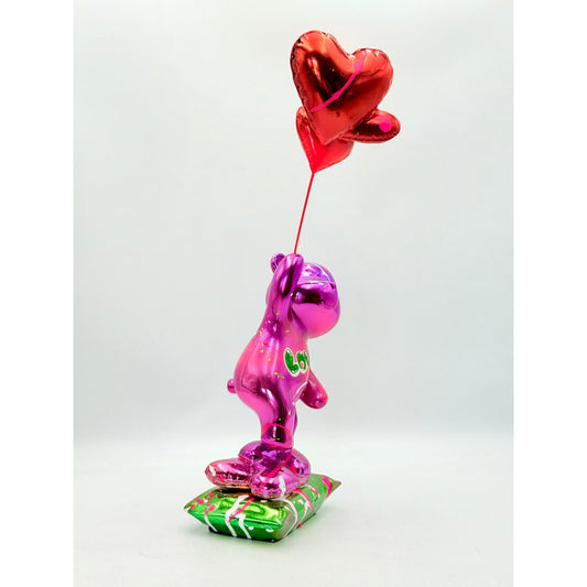 Love Chaser Sculpture - Purple Chrome Edition - purple chrome love chaser sculpture, luxury sculpture, product image 2