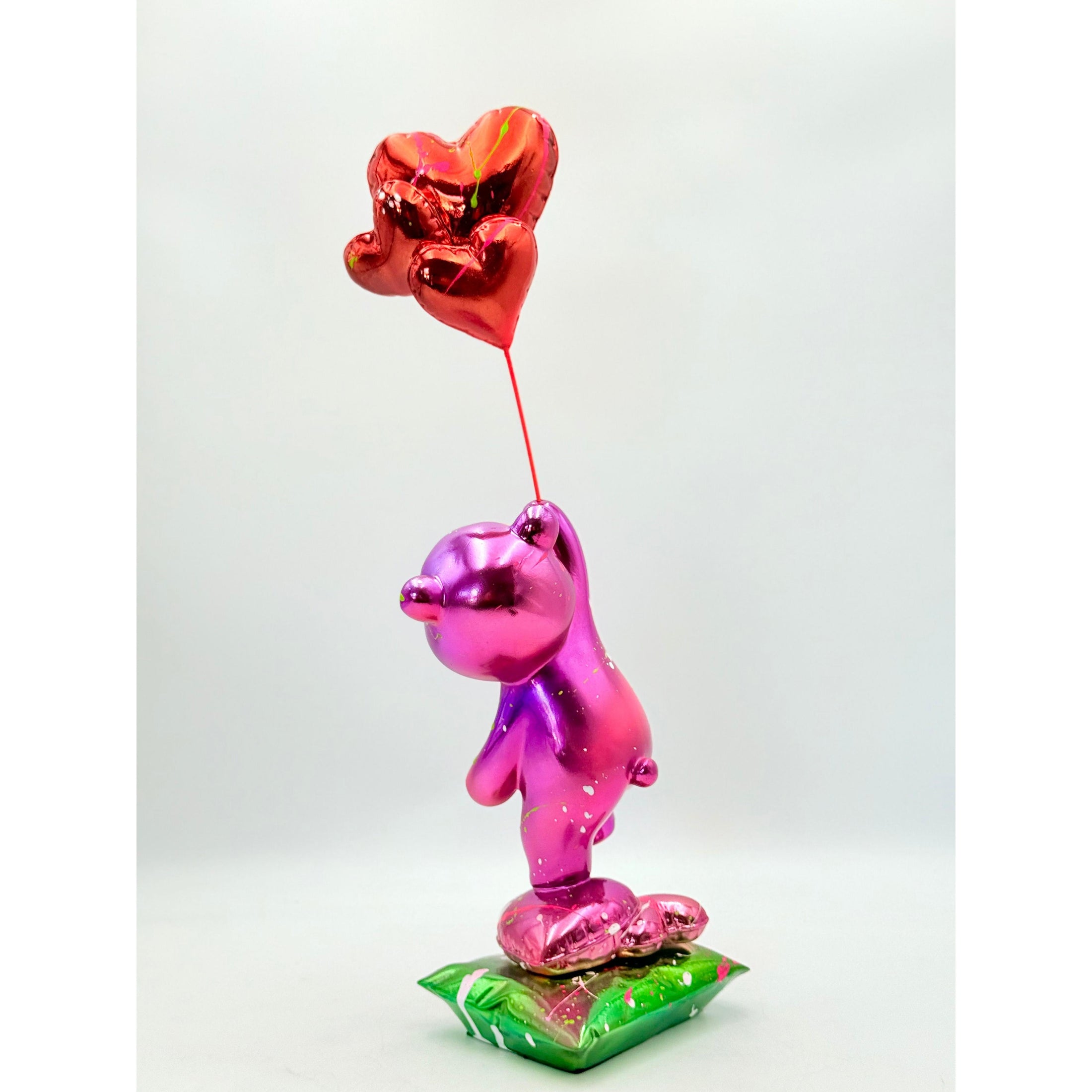 Love Chaser Sculpture - Purple Chrome Edition - purple chrome love chaser sculpture, luxury sculpture, product image 5