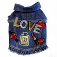 Load image into Gallery viewer, Love Potion #5 Denim Dog Jacket for dogs
