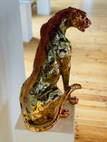 Load image into Gallery viewer, Luxurious Golden Cheetah Statue
